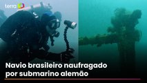 Mergulhadores identificam navio naufragado durante 2ª Guerra Mundial no litoral paulista