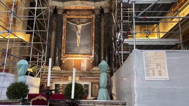 Restauraron una basílica en Roma y apareció un fresco con la cara de Giorgia Meloni
