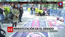 Manifestación en el Senado por reducción de jornada laboral, CdMx