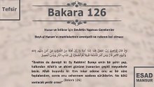 Esad Mansur - Bakara Suresi Tefsiri 126