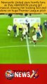 Newcastle United stars horrify fans as they ABANDON young girl mascot, leaving her looking lost and alone on huge Premier League pitch