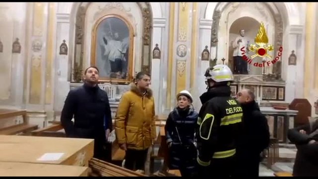 Niscemi, messa in sicurezza e recupero opere arte dei Vigili del Fuoco