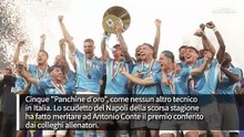 La "Panchina d'oro" va ad Antonio Conte per l'impresa scudetto