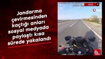 Düzce'de Jandarma çevirmesinden kaçtığı anları sosyal medyada paylaştı