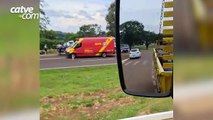 Acidente na BR-277 envolve caminhão, van e EcoSport deixa uma vítima fatal
