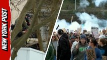 Federal agents fire tear gas at Portland anti-ICE protesters