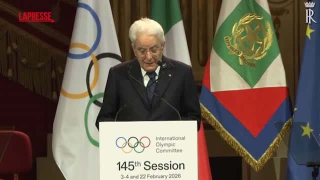 Mattarella all'inaugurazione della 145esima sessione del Cio: «La tregua olimpica sia rispettata, lo sport faccia tacere le armi»