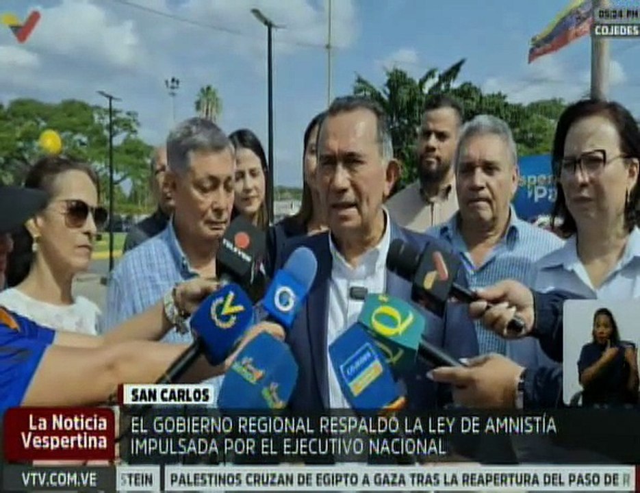 Gobierno de Cojedes respalda la Ley de Amnistía impulsada por el Ejecutivo Nacional