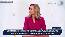 Último debate en Aragón: Azcón exige a Alegría disculpas por sus "mentiras" como portavoz del Gobierno