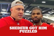 Shedeur Sanders confuses Broncos tackle Garett Bolles with an unexpected response