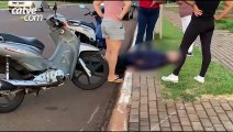 Motociclista sofre queda após atingir cachorro no Recanto Tropical