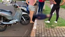 Motociclista sofre queda após atingir cachorro no Recanto Tropical