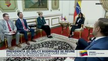 Presidenta (E) Delcy Rodríguez se reunió con la encargada de negocios de EE. UU. Laura Dogu