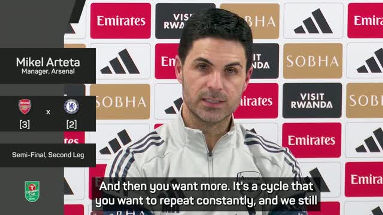 'A cycle that you want to repeat constantly' - Arteta on Arsenal trophy hunt