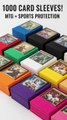 Card Sleeves 1000 Count – Mlikero Trading Card Sleeves 10 Colors for MTG & Sports Cards