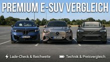 Vergleichstest: Volvo EX60, Mercedes GLC EQ und BMW iX3