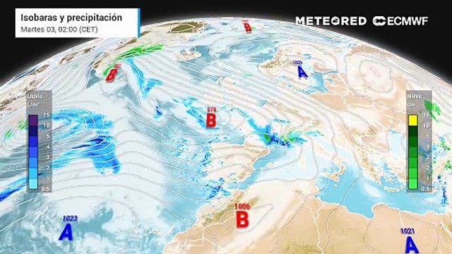Temporal atlántico con abundantes precipitaciones