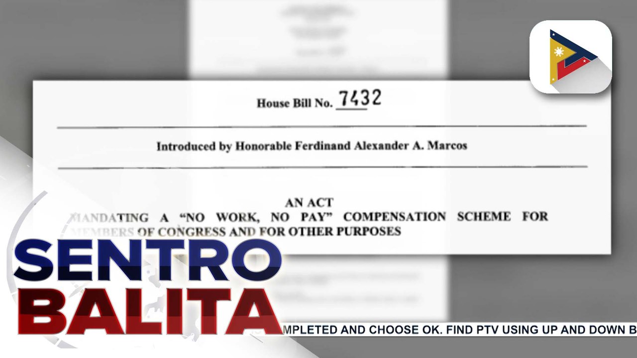 Panukalang ‘no work, no pay’ sa mga miyembro ng Kongreso, inihain ni Rep. Sandro Marcos | ulat ni Vel Custodio