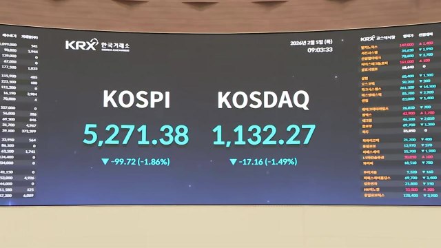코스피 2% 하락 5,200선 출발...코스닥도 하락 / YTN