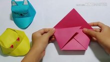 origami hat step by step