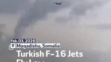 Turkish F-16 Jets Fly Low Over Mogadishu