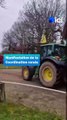 Action d'agriculteurs devant le siège de l'Office français de la biodiversité du Loiret ce mardi