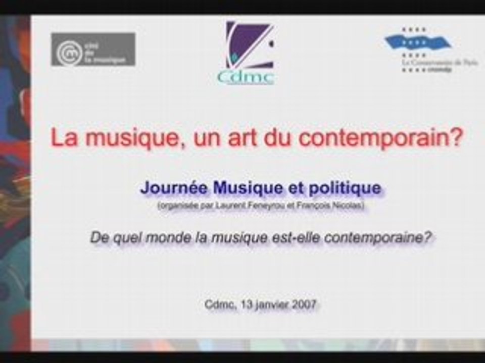 Musique et politique (1/6)