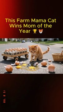 Cute Laughing Kid Meets a Friendly Kitten | AI Kids