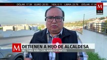 Erick 'N', hijo de la alcaldesa de San Quintín, es detenido por agredir a manifestantes
