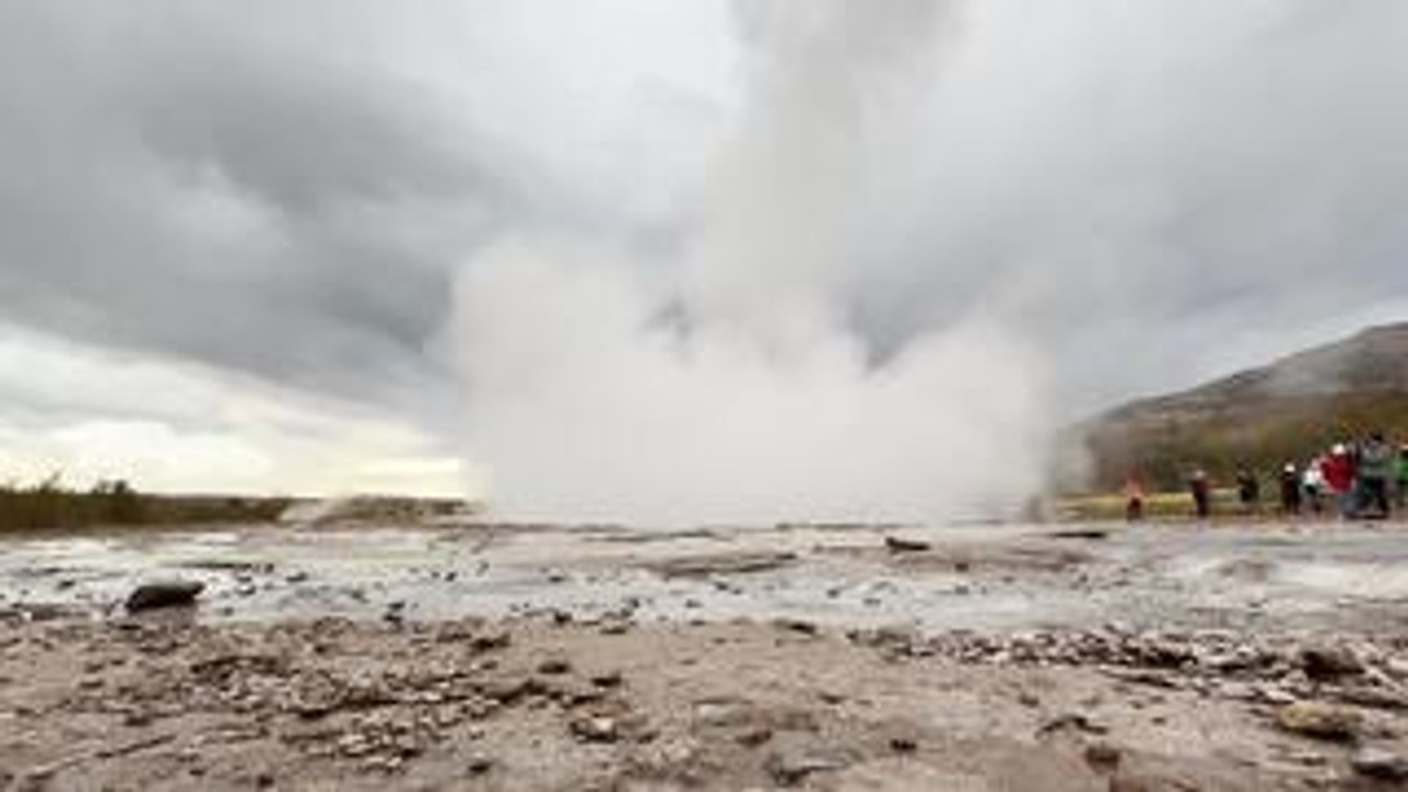 Geyser Erupts in Iceland