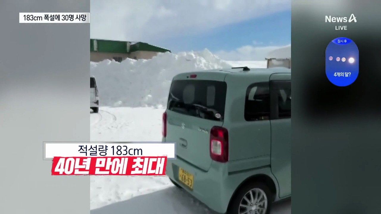 日 183cm 폭설에 30명 사망…제설 작업에 자위대 투입