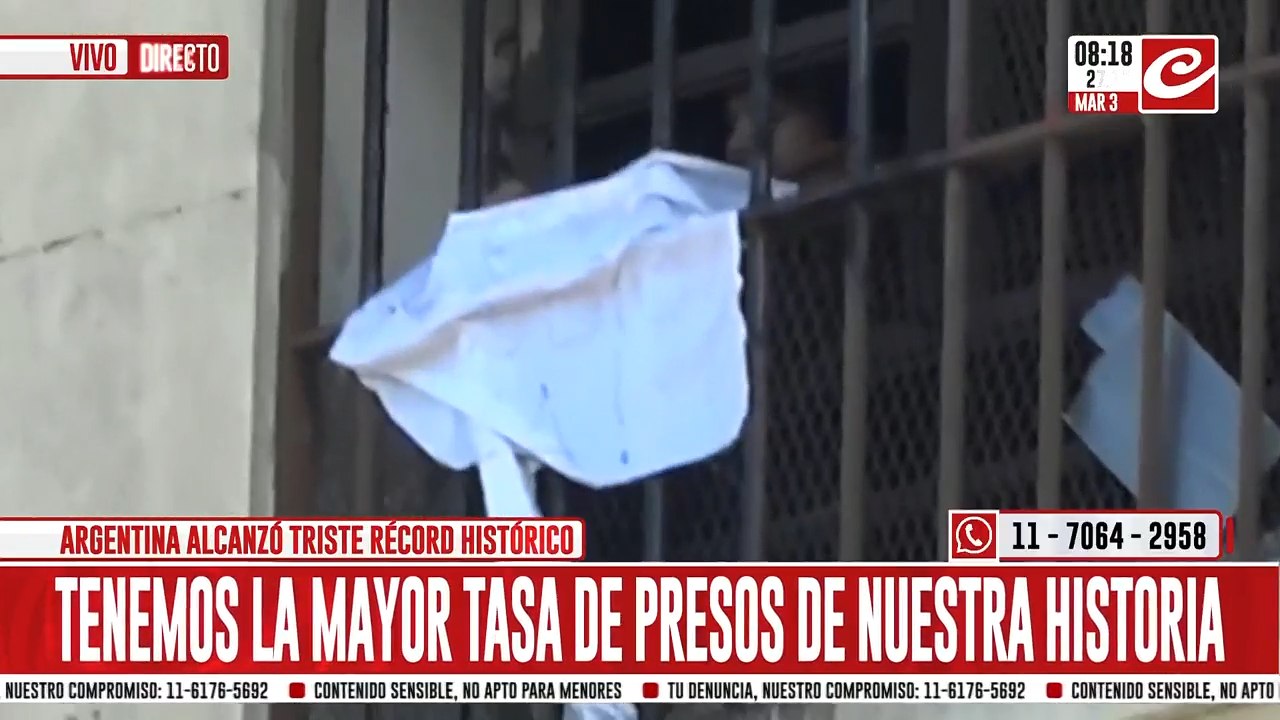 Crisis carcelaria: Argentina alcanzó la tasa de presos más grande de su historia
