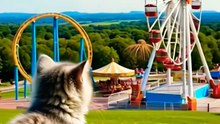 amusement park dream #cat #cat shorts#cute#mamacatandkitten