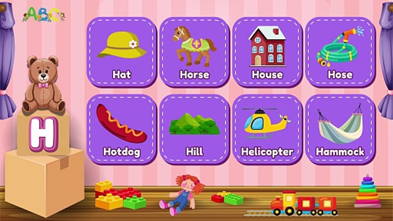 ABC Learning with Alphabet Words A to Z | ABC Flashcards for Toddlers | Babies First Words