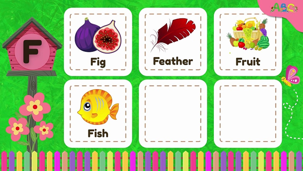 ABC Flashcards for Toddlers | Baby's First Words from A to Z | ABCD Words for Kids