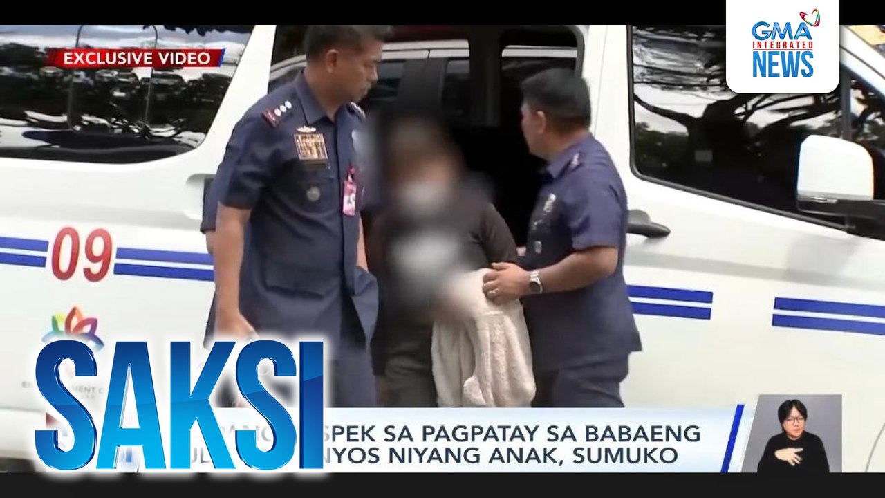 Isa pang suspek sa pagpatay sa babaeng pulis at 8-anyos niyang anak, sumuko | Saksi