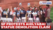 SP MPs Protest Over Alleged Demolition of Ahilyabai Holkar’s Statue in Varanasi