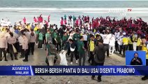 Usai Ditegur Prabowo, Personel TNI-Polri hingga Pelajar Bersih-Bersih Sampah di Pantai Kuta