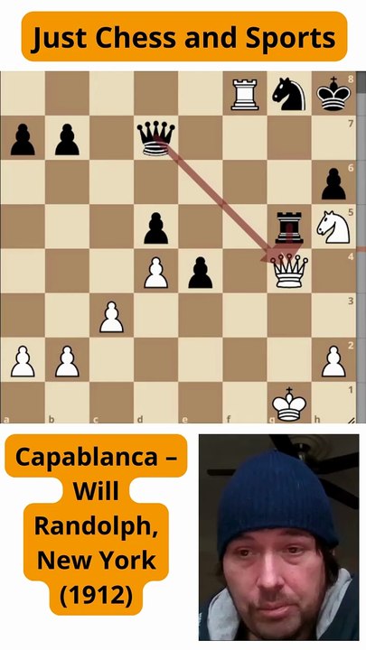 Capablanca vence a Randolph con un tenedor (1912)