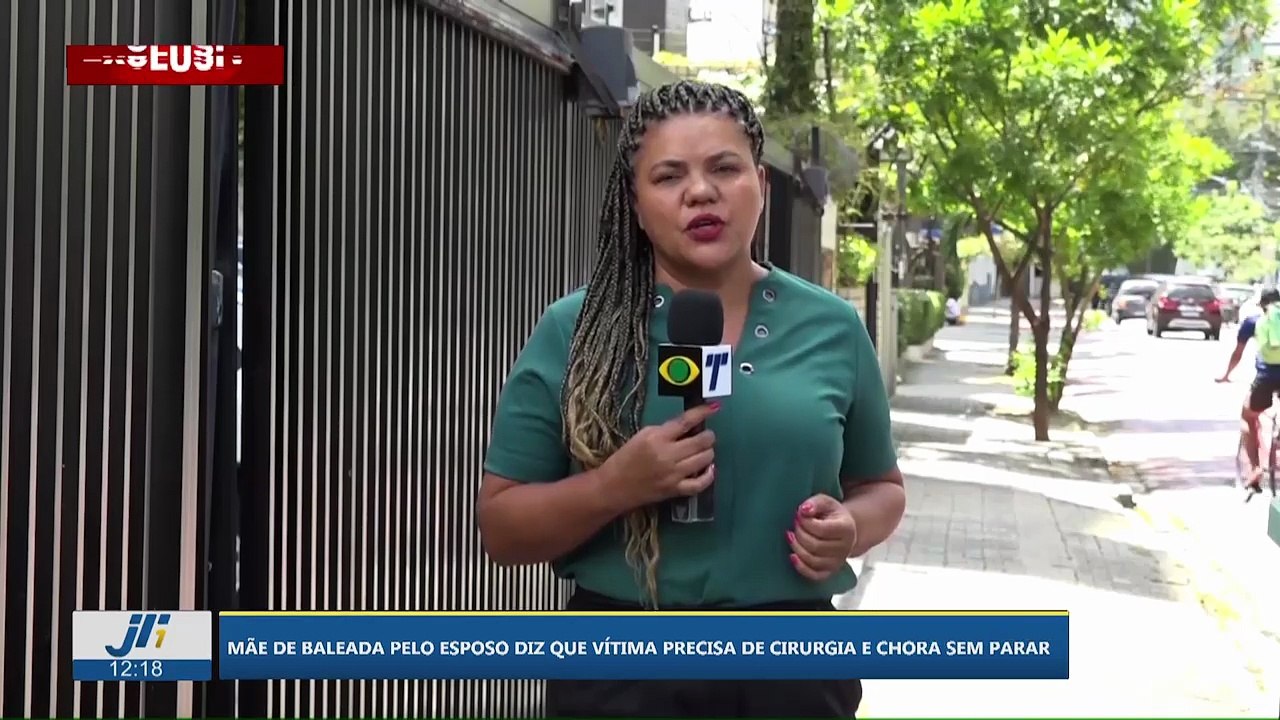 Mãe de baleada pelo esposo diz que vítima precisa de cirurgia e chora sem parar