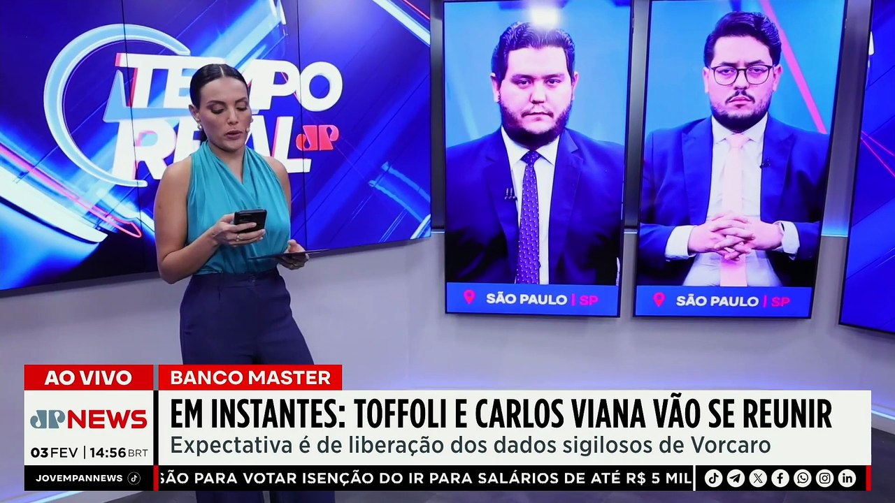 Caso Master: Dias Toffoli e Carlos Viana vão se reunir após depoimento de Vorcaro | TEMPO REAL