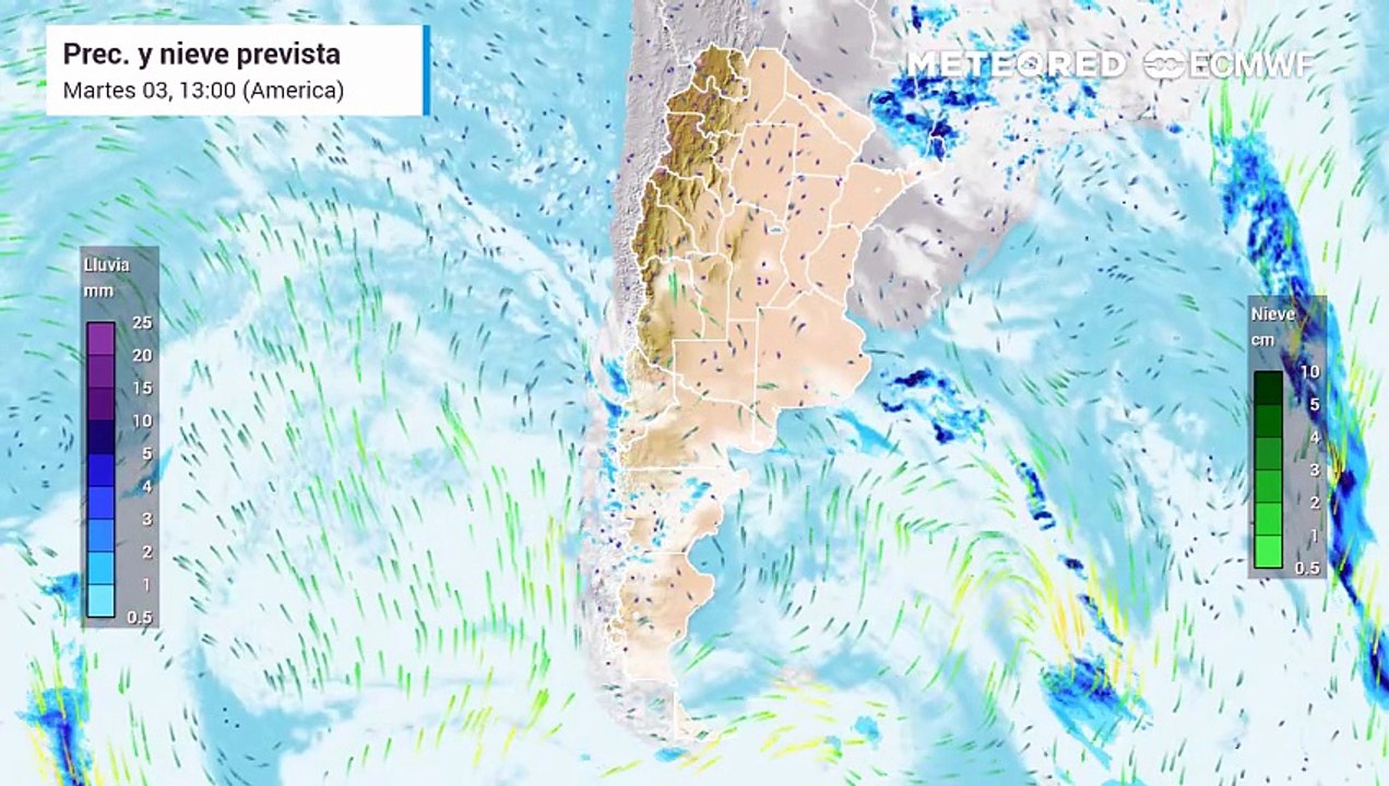 Pronóstico en la región central de Argentina: dos frentes fríos traerán lluvias y un cambio de condiciones esta semana