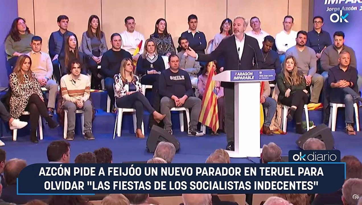 Azcón pide a Feijóo un nuevo Parador en Teruel para olvidar "las fiestas de los socialistas indecentes"