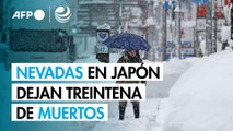 Inusuales nevadas en Japón dejan una treintena de muertos
