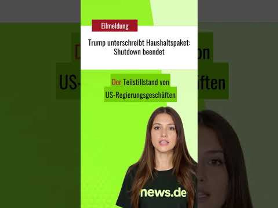 Trump unterschreibt Haushaltspaket: Shutdown beendet