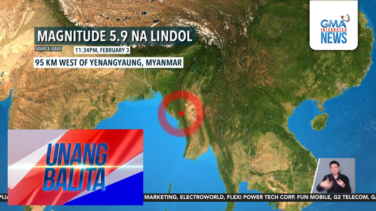 USGS – Myanmar, niyanig ng magnitude 5.9 na lindol | Unang Balita