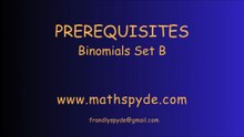 Binomials Set B Short
