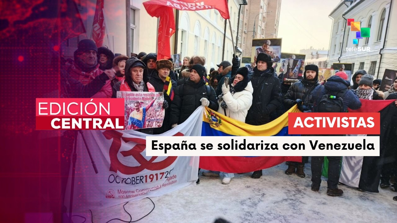 Activistas en Barcelona exigen liberación de Pdte. Maduro y primera dama Cilia Flores