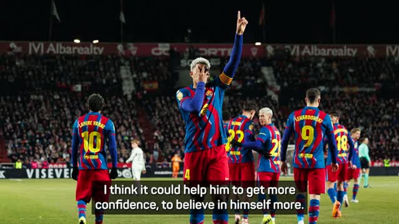 'He needed this' - Flick delighted with Araujo's goal in Copa del Rey win