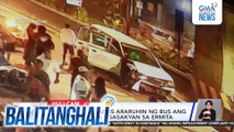9, sugatan matapos araruhin ng bus ang hindi bababa sa 8 sasakyan sa Ermita | Balitanghali